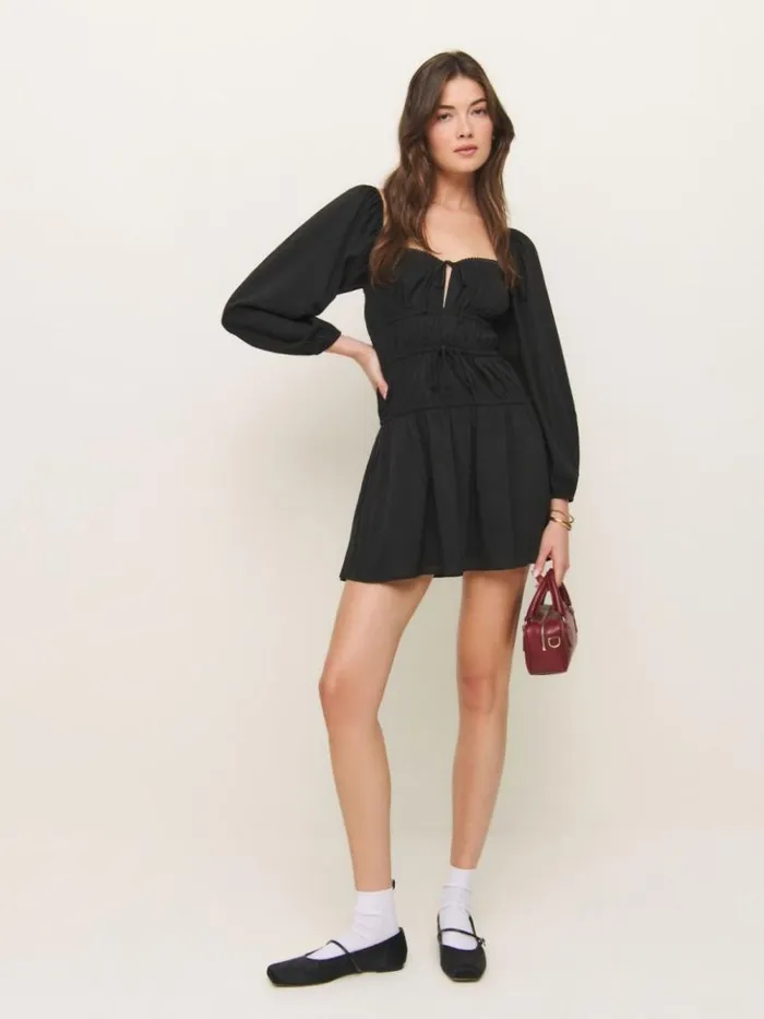 Clothing The Reformation Rella Dress Black