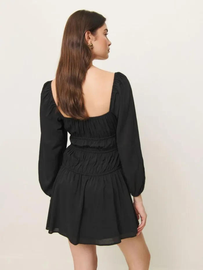 Clothing The Reformation Rella Dress Black