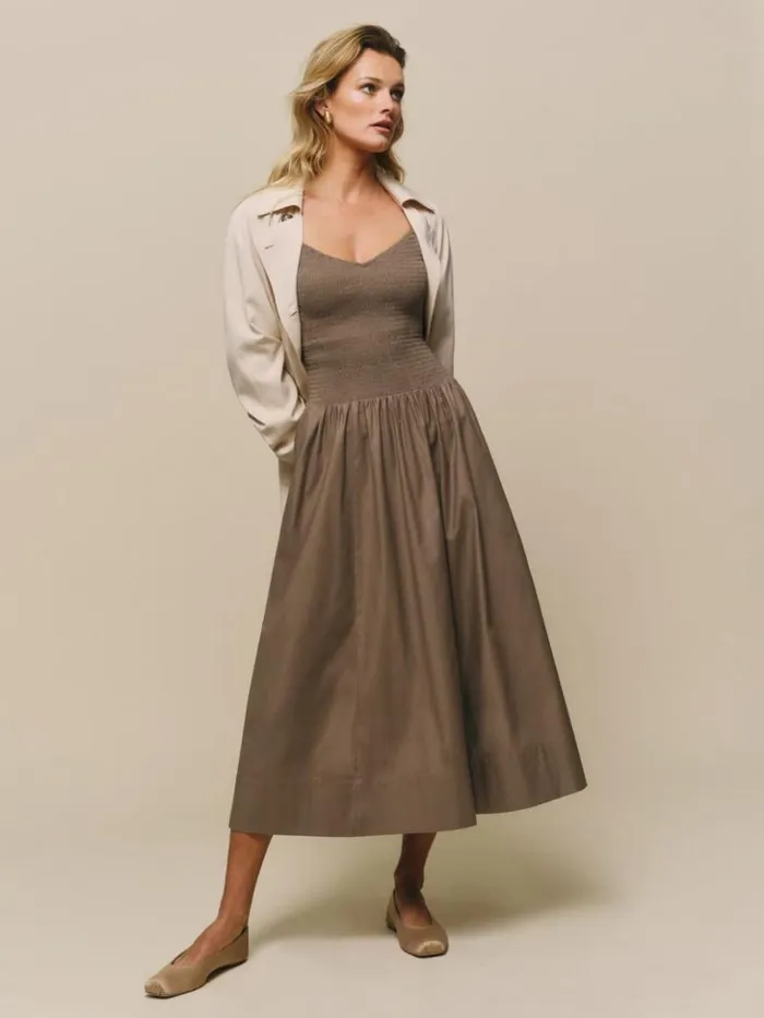 Clothing The Reformation Sariah Dress Mushroom