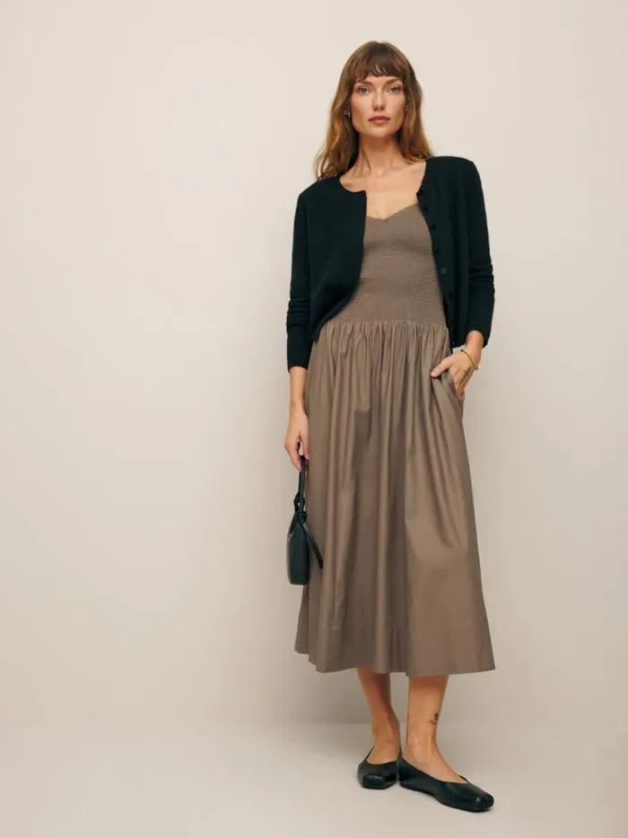 Clothing The Reformation Sariah Dress Mushroom