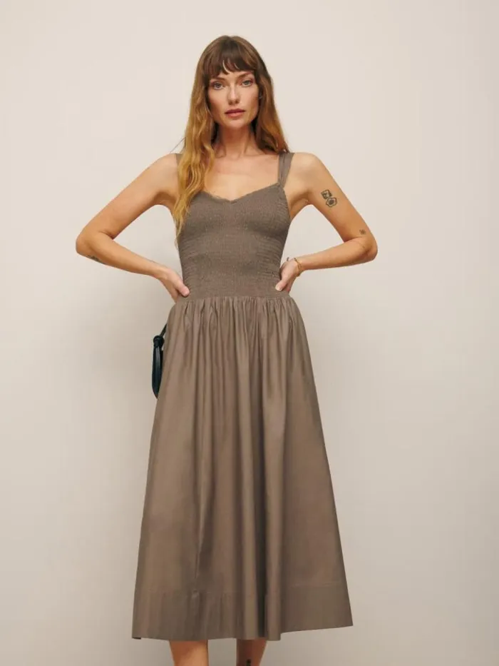 Clothing The Reformation Sariah Dress Mushroom