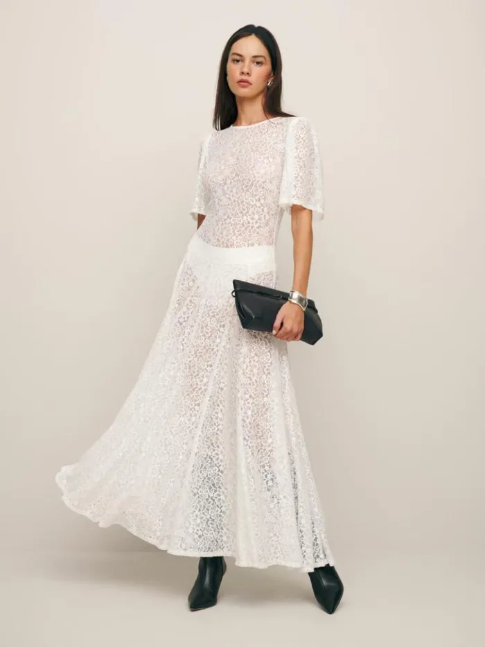 Clothing The Reformation Waller Knit Dress Fior Di Latte