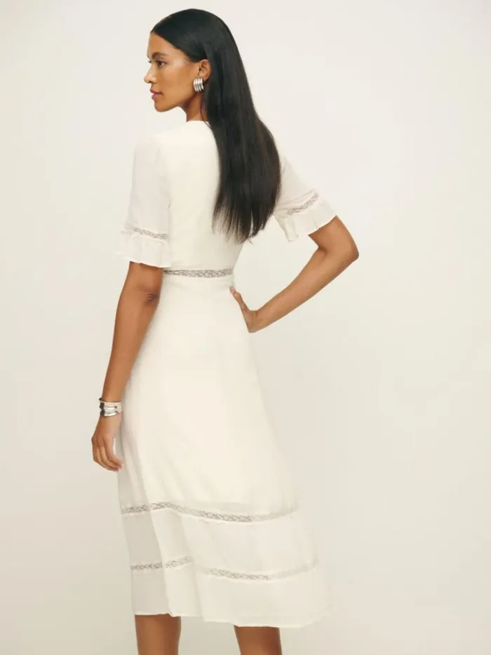 Clothing The Reformation Woodson Dress Ivory