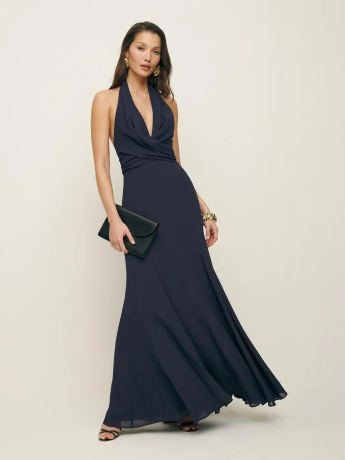 ClothingWeddings The Reformation Ezria Dress Navy