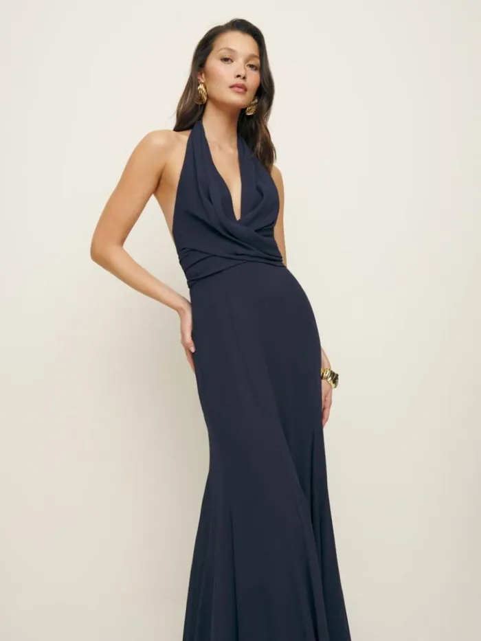 ClothingWeddings The Reformation Ezria Dress Navy