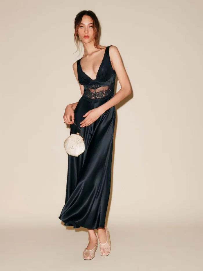 ClothingWeddings The Reformation Spruce Dress Black