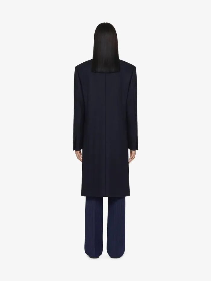 Coat In Wool Night Blue Men Givenchy Coats and Jackets