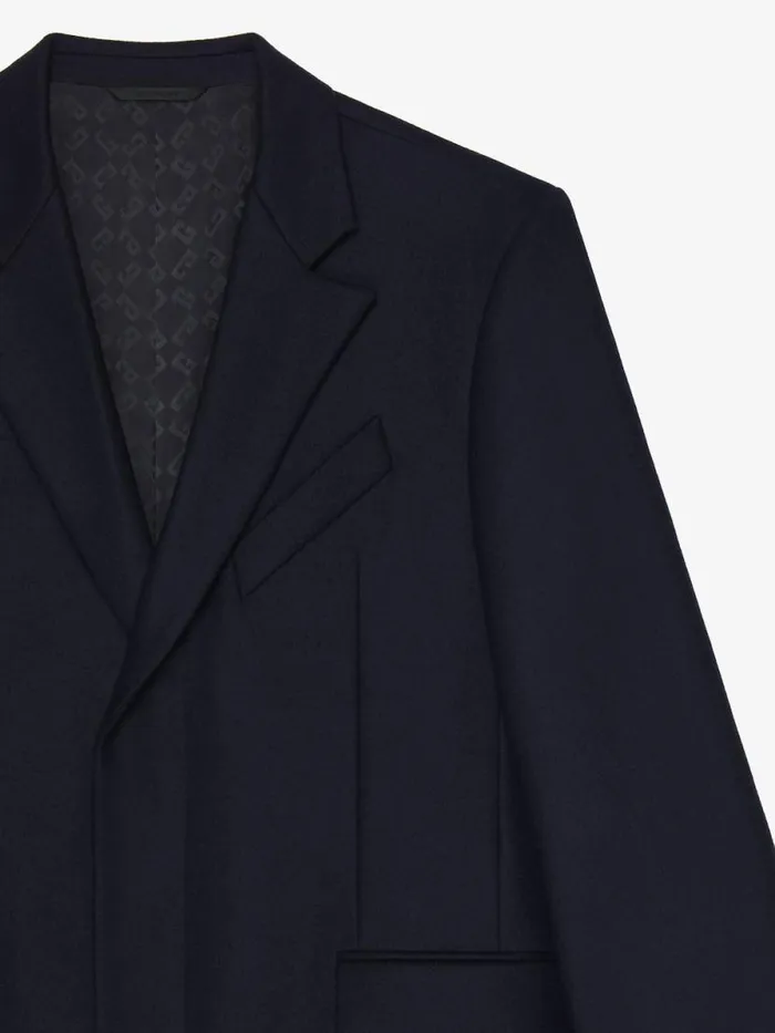 Coat In Wool Night Blue Men Givenchy Coats and Jackets