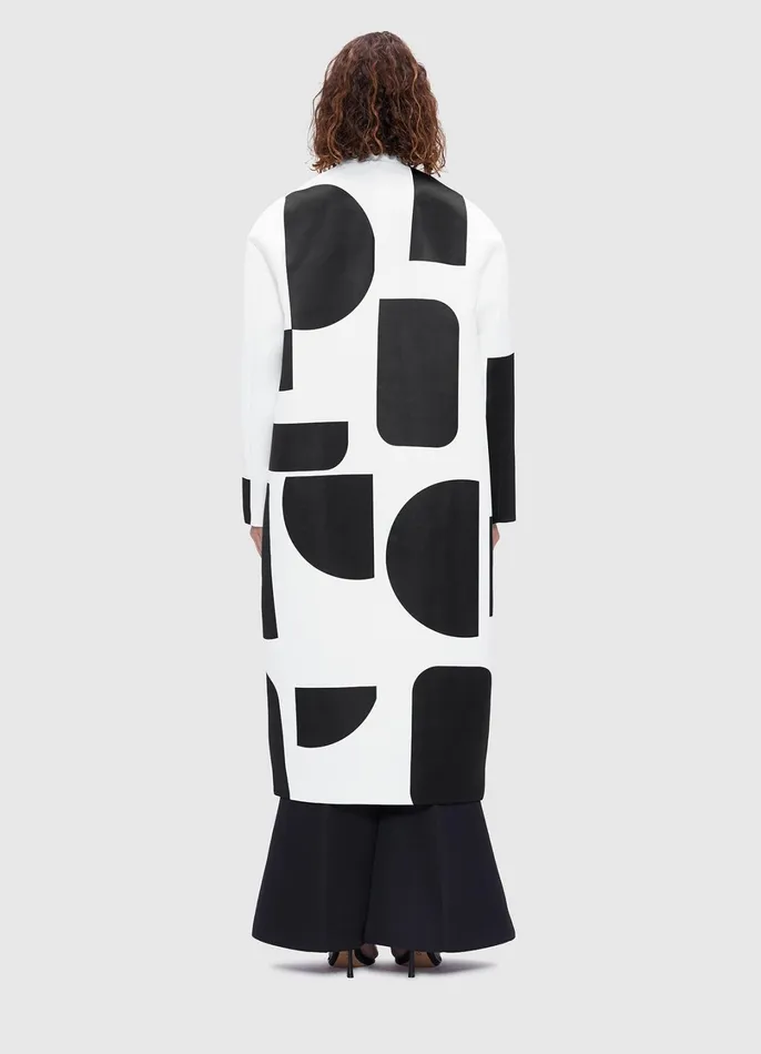 Coats and Jackets Women LEO LIN Zina Cocoon Coat 8211 Geo Print