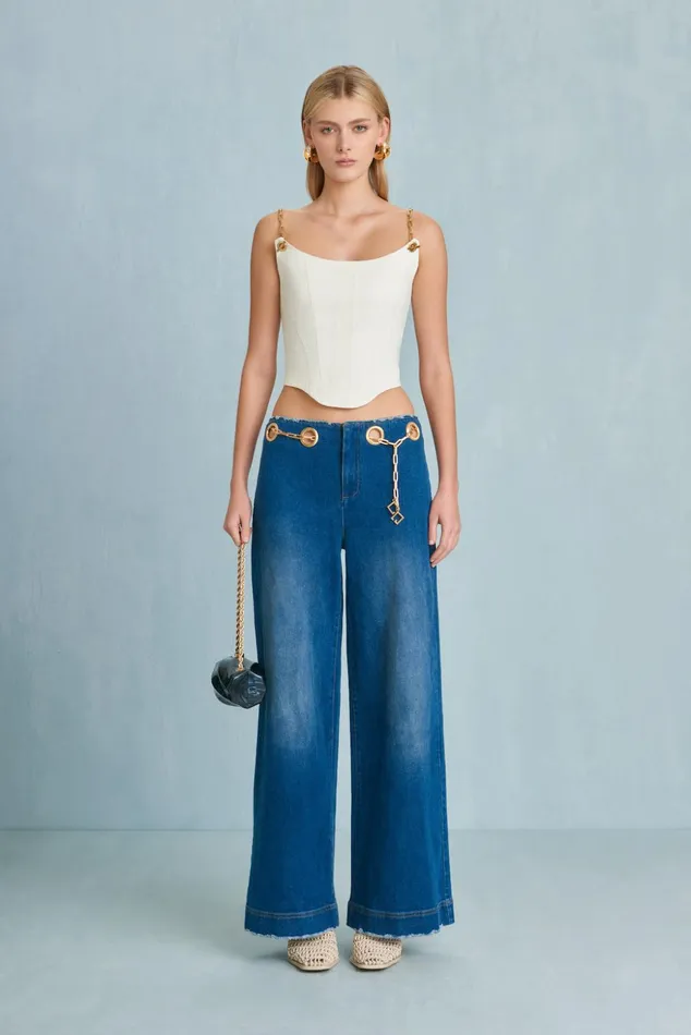 Cult Gaia Fianna Top Off White Women Tops