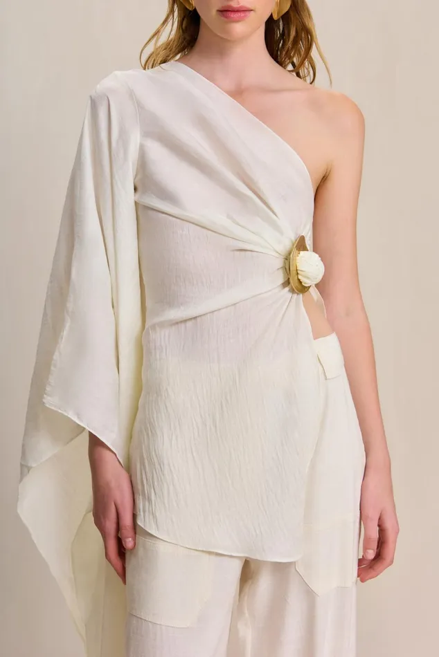 Cult Gaia Jadis Top Off White Women Tops