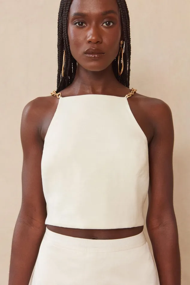 Cult Gaia Joey Top Off White Women Tops Cult Gaia Joey Top Off White Women Tops