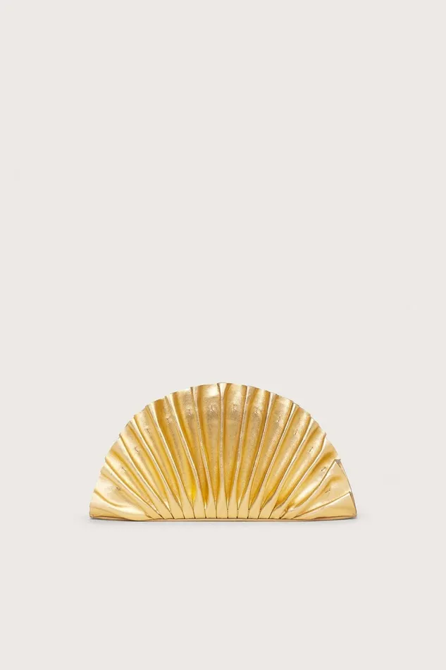Cult Gaia Nala Mini Clutch Gold Women Clutches