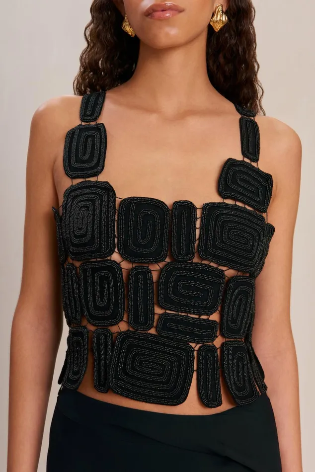 Cult Gaia Reia Top Black Women Tops