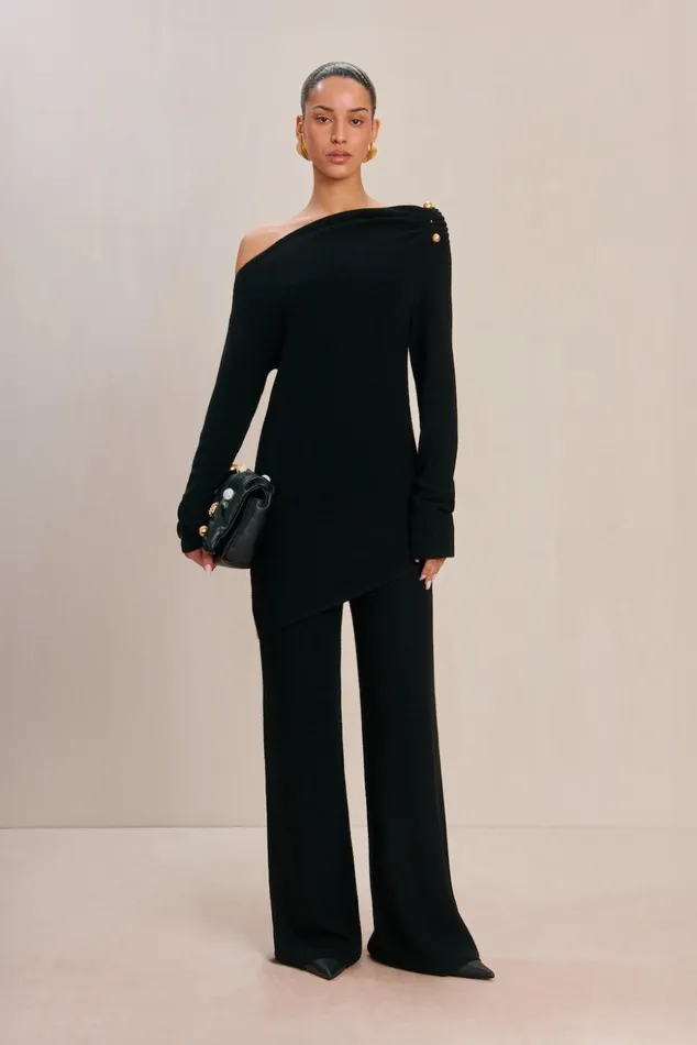 Cult Gaia Sudi Knit Pant Black Women Bottoms
