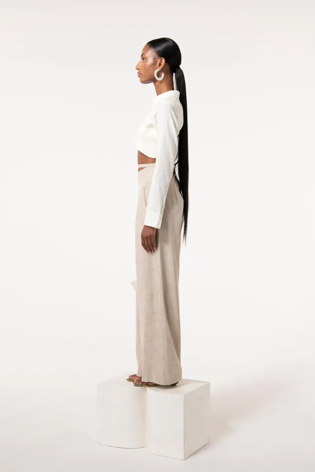 Cult Gaia Tasha Pant Ecru Women Bottoms Cult Gaia Tasha Pant Ecru Women Bottoms
