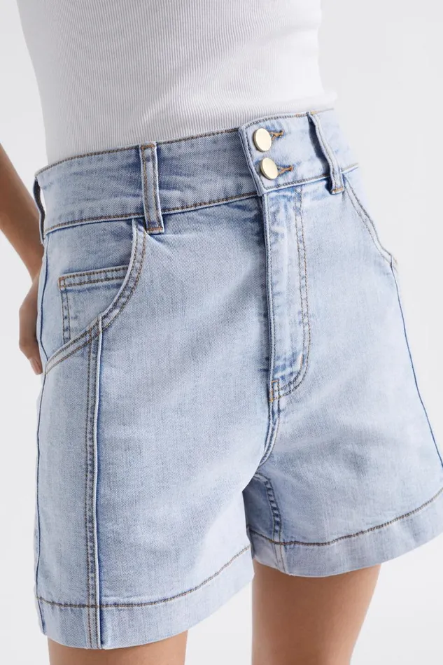 Denim Woman Seed Heritage Denim Panel Short Pacific Wash