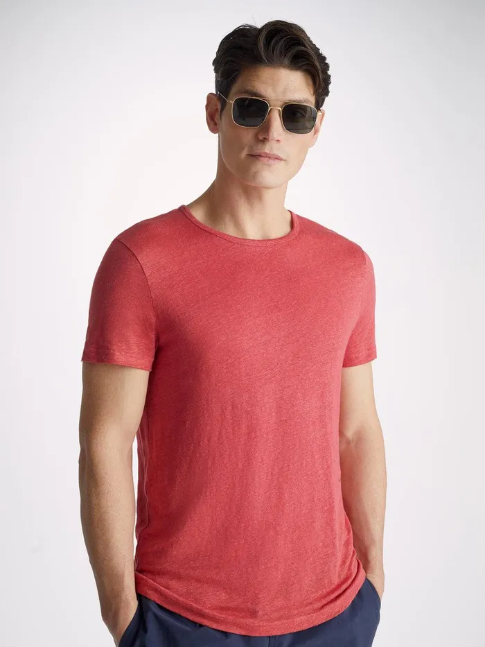 Derek Rose TShirt Jordan Linen Soft Red Men Short Sleeve TShirts