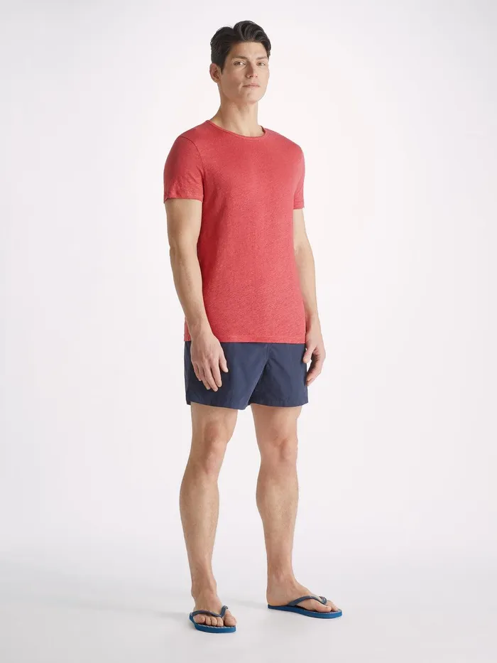 Derek Rose TShirt Jordan Linen Soft Red Men Short Sleeve TShirts