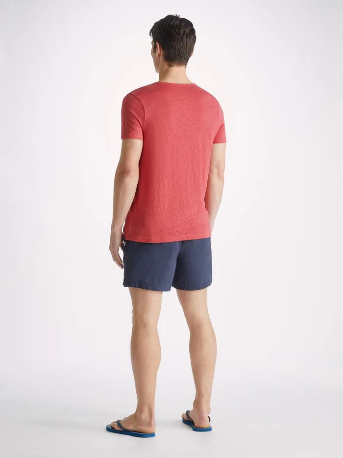 Derek Rose TShirt Jordan Linen Soft Red Men Short Sleeve TShirts