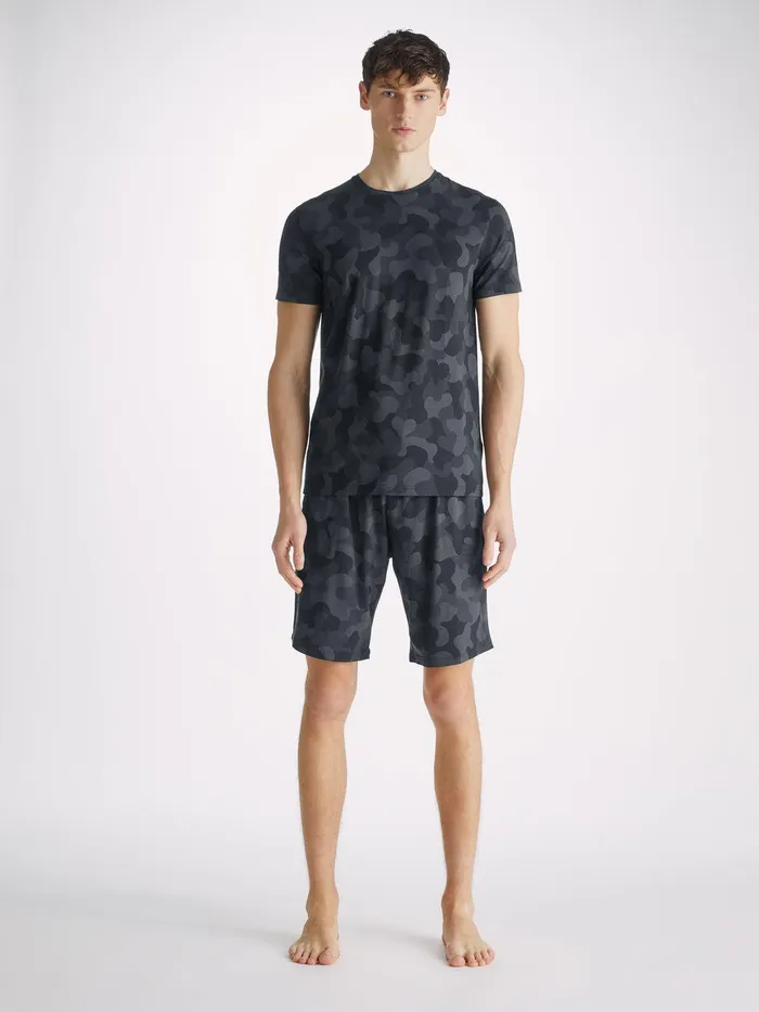 Derek Rose TShirt London 11 Micro Modal Black Men Short Sleeve TShirts