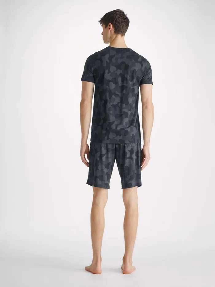 Derek Rose TShirt London 11 Micro Modal Black Men Short Sleeve TShirts