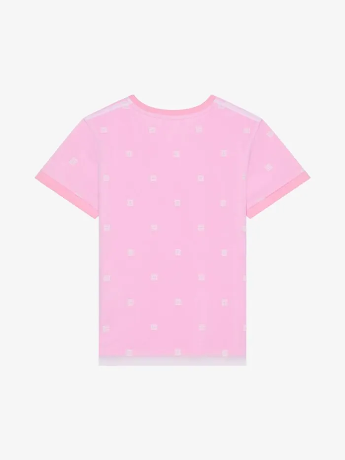 DoubleLayered TShirt In Cotton With 4g Tulle Pink Kids Givenchy