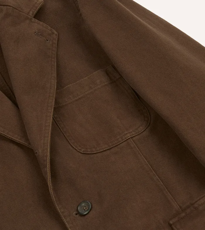 Drake039s Brown Heavy Cotton Twill Games Blazer Mk I Men Blazers