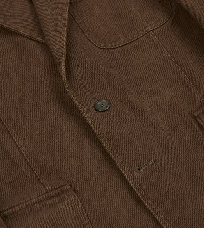 Drake039s Brown Heavy Cotton Twill Games Blazer Mk I Men Blazers