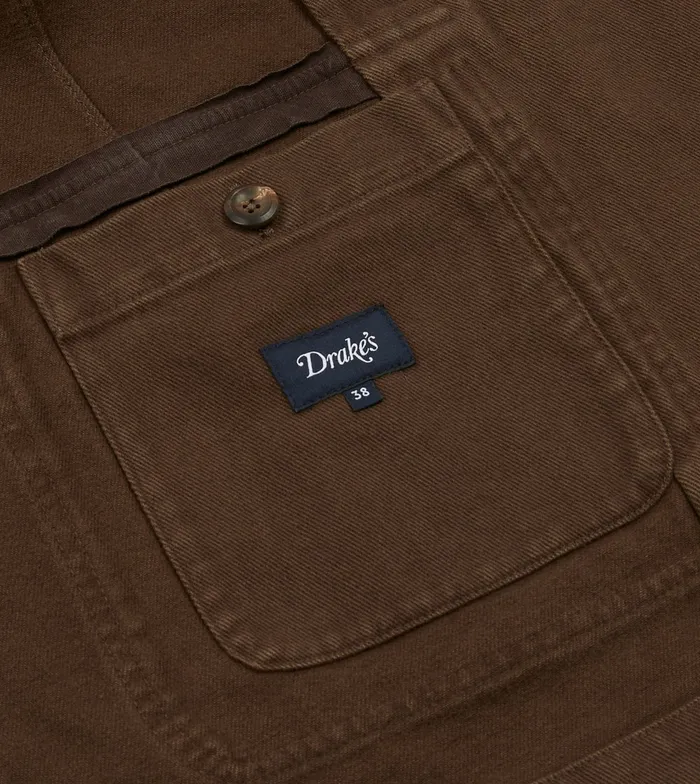 Drake039s Brown Heavy Cotton Twill Games Blazer Mk I Men Blazers
