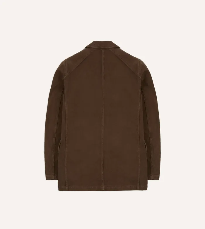 Drake039s Brown Heavy Cotton Twill Games Blazer Mk I Men Blazers