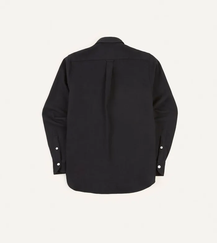Drake039s Dark Navy Wool TwoPocket Work Shirt Men Work Shirts