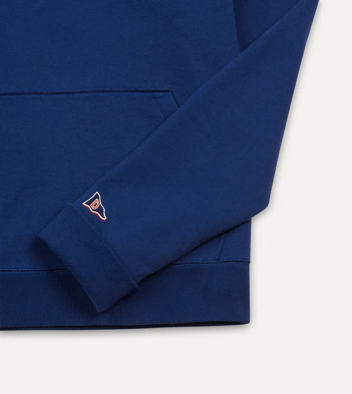 Drake039s Navy Cotton Hooded Sweatshirt Men Polos and Sweatshirts
