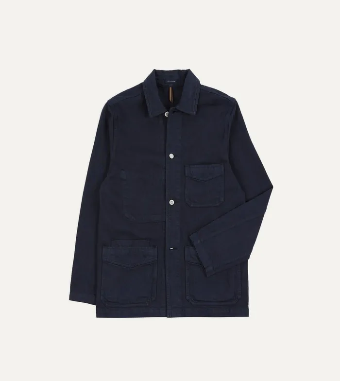 Drake039s Navy Heavy Twill Cotton FivePocket Chore Jacket Men Coats and Jackets Drake039s Navy Heavy Twill Cotton FivePocket Chore Jacket Men Coats and Jackets