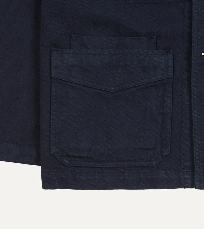 Drake039s Navy Heavy Twill Cotton FivePocket Chore Jacket Men Coats and Jackets