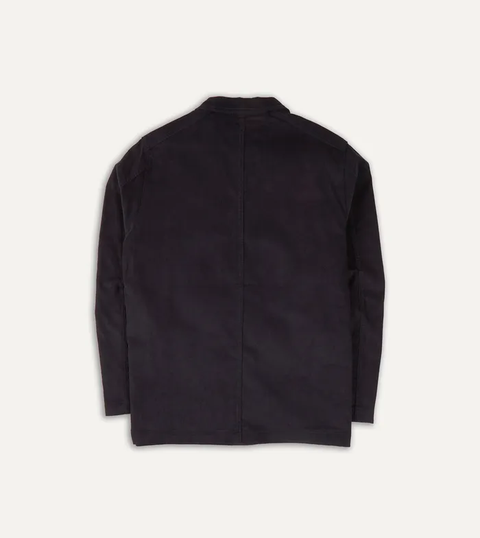 Drake039s Navy Japanese Selvedge Corduroy FivePocket Chore Jacket Men Coats and Jackets