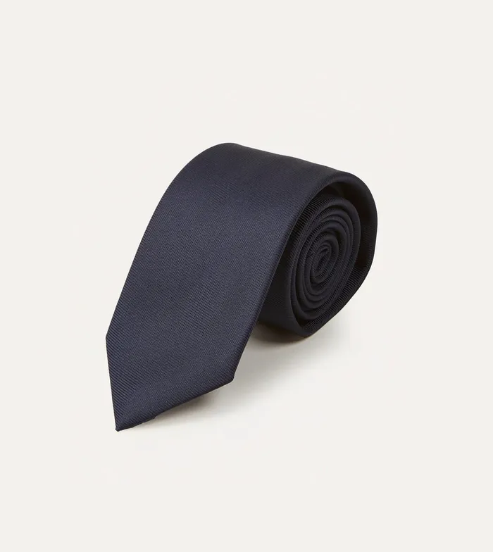 Drake039s Navy Silk Twill Tipped Tie Men Plain Ties Drake039s Navy Silk Twill Tipped Tie Men Plain Ties