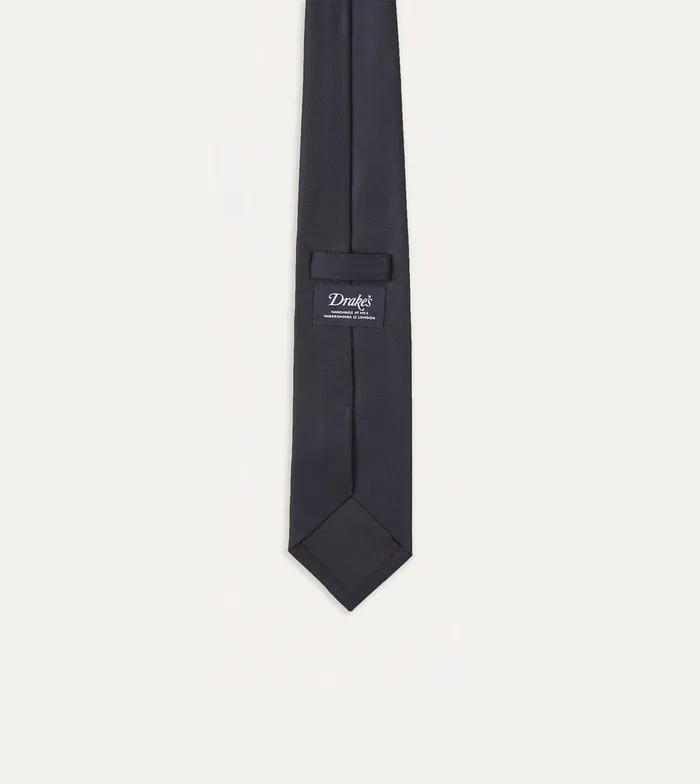 Drake039s Navy Silk Twill Tipped Tie Men Plain Ties Drake039s Navy Silk Twill Tipped Tie Men Plain Ties
