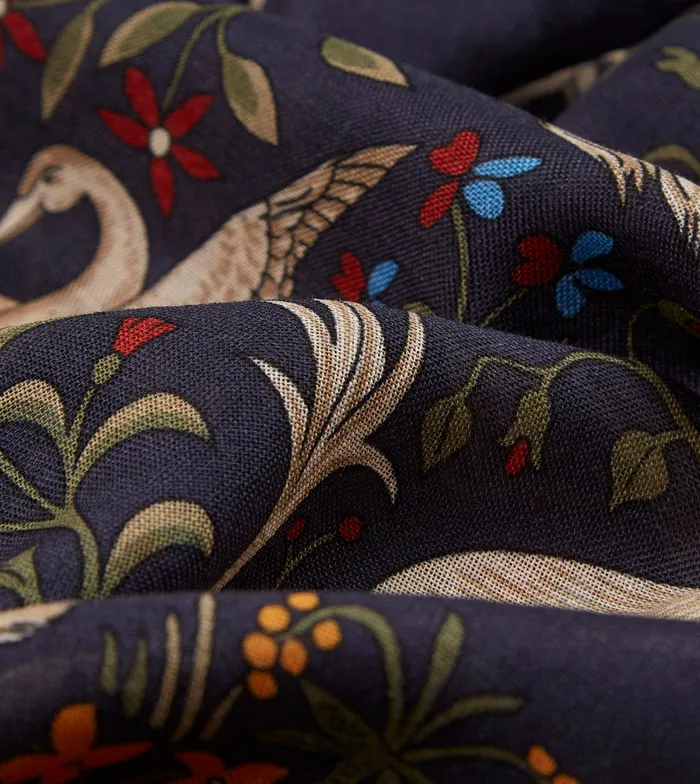 Drake039s Navy Unicorn Print WoolSilk Square Scarf Men Scarves