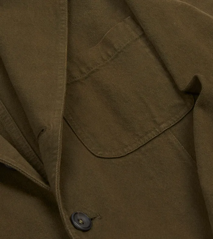 Drake039s Olive Heavy Cotton Twill Games Blazer Mk I Men Blazers