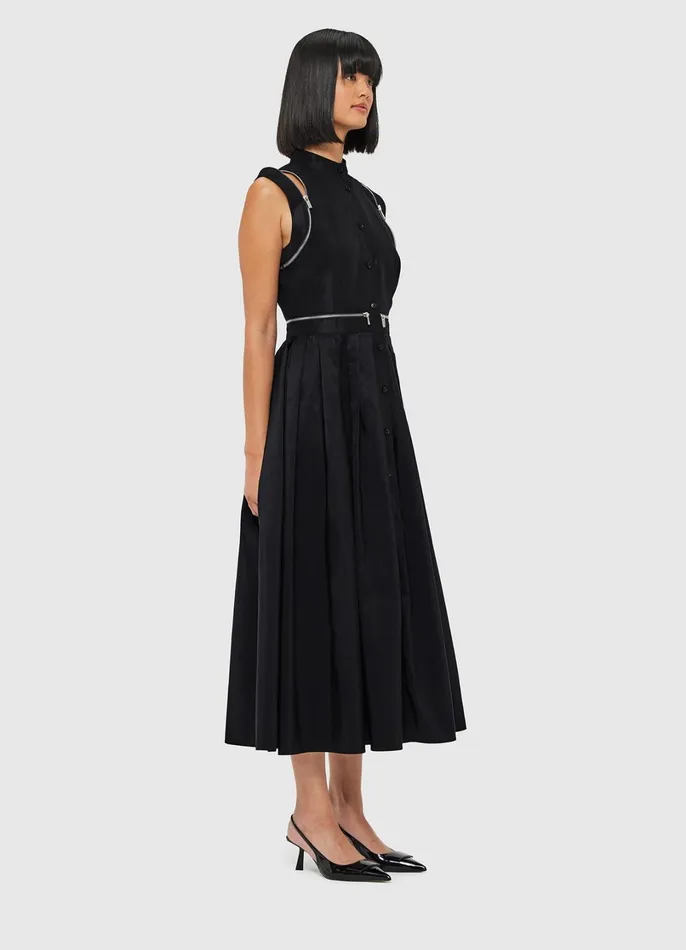 Dresses and Jumpsuits Women LEO LIN Edie Midi Dress 8211 Ebony