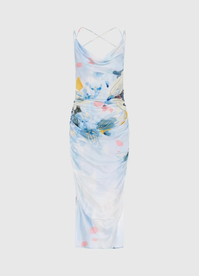 Dresses and Jumpsuits Women LEO LIN Jill Cowl Neck Slip Dress 8211 Tranquility Print Dresses and Jumpsuits Women LEO LIN Jill Cowl Neck Slip Dress 8211 Tranquility Print
