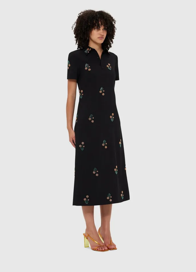 Dresses and Jumpsuits Women LEO LIN Nadene Embellished Shirt Midi Dress 8211 Wildflower Beading