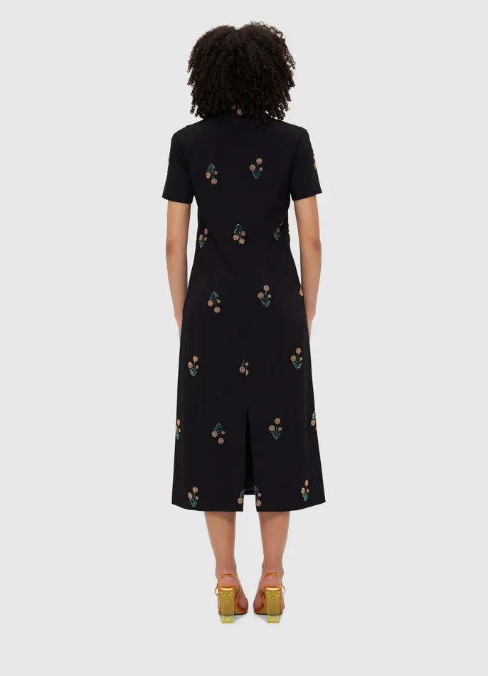 Dresses and Jumpsuits Women LEO LIN Nadene Embellished Shirt Midi Dress 8211 Wildflower Beading