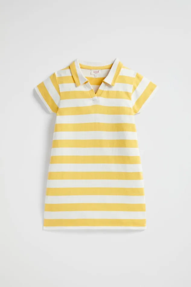 Dresses Girl Seed Heritage Core Rugby Dress Sunshine Stripe
