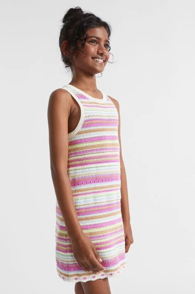 Dresses Girl Seed Heritage Crochet Knit Dress Multi