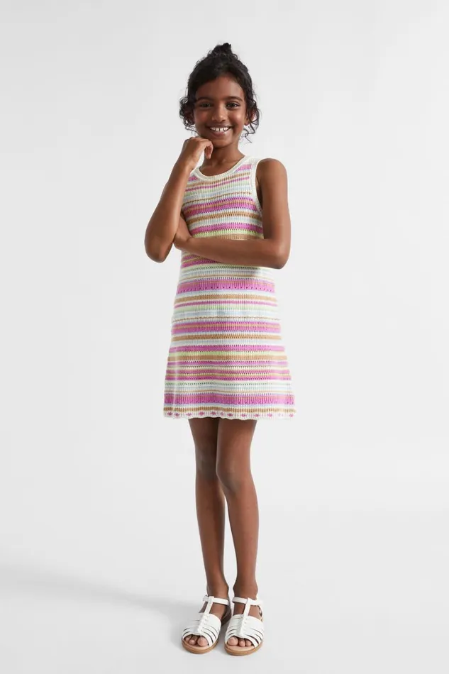 Dresses Girl Seed Heritage Crochet Knit Dress Multi