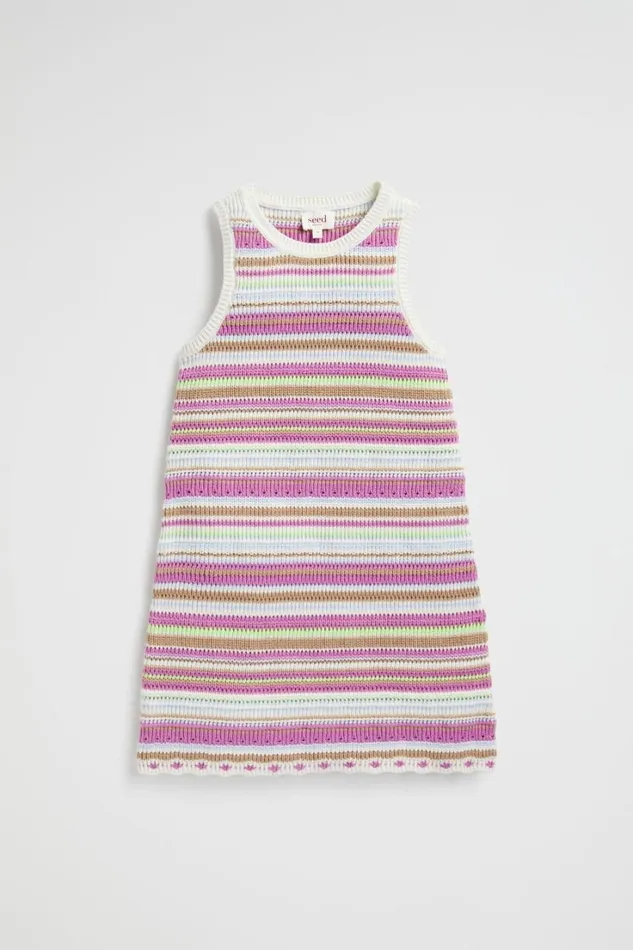 Dresses Girl Seed Heritage Crochet Knit Dress Multi