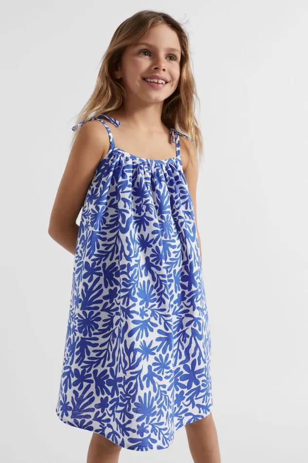 Dresses Girl Seed Heritage Marine Yardage Dress Marine