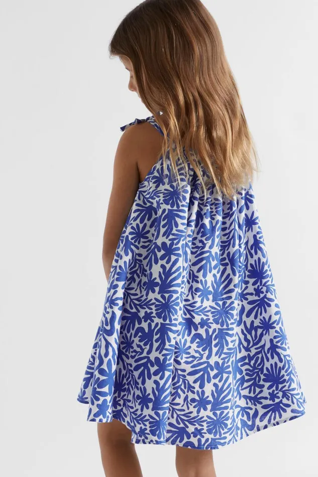 Dresses Girl Seed Heritage Marine Yardage Dress Marine